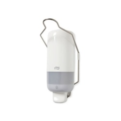 DOZATOR SAPUN LICHID CU MANER 1L TORK ALB S1 - 560100 - Img 1