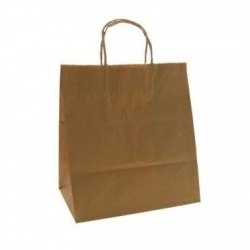 Sacosa hartie hart cu maner rasucit, 26x17x28 cm, 50 buc
