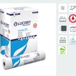 Rola medicala din hartie, tratata antimicrobian, alba - Strong 80 , LUCART - Img 2