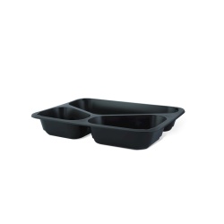 Caserole termosudabile din PP, negre, 1 , 2 sau 3 compartimente pentru catering, /50 buc set - Img 3