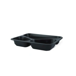 Caserole termosudabile din PP, negre, 1 , 2 sau 3 compartimente pentru catering, /50 buc set - Img 3