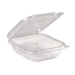 Set 100 caserole transparente din PET, cu capac atasat, 150 ml
