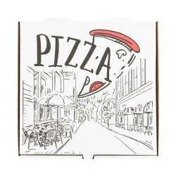Cutii de pizza, natur 40x40x3.5 100 buc/set Alba