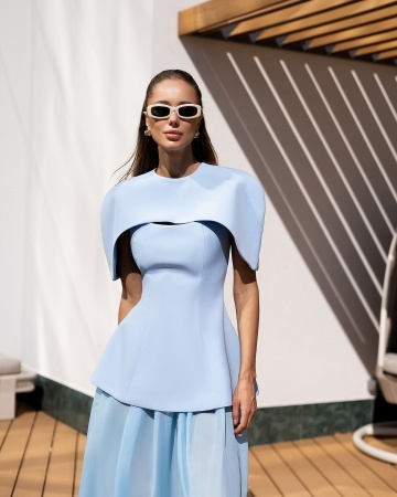 Rochie Brigitte - albastru - Img 2