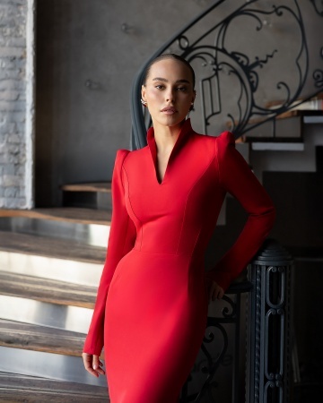 Rochie Aurora - roșu - Img 2