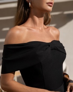 Rochie Ribbon flare - negru - Img 3