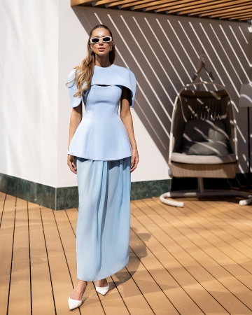 Rochie Brigitte - albastru - Img 3