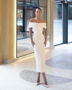 Rochie Ribbon midi - crem - Img 3