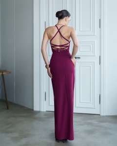 Rochie Elegantă - vișiniu - Img 6