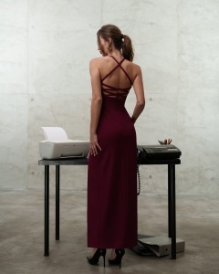 Rochie Elegantă - vișiniu - Img 3