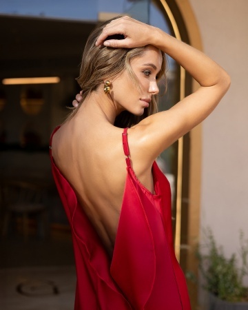 Rochie Serena - roșu - Img 3