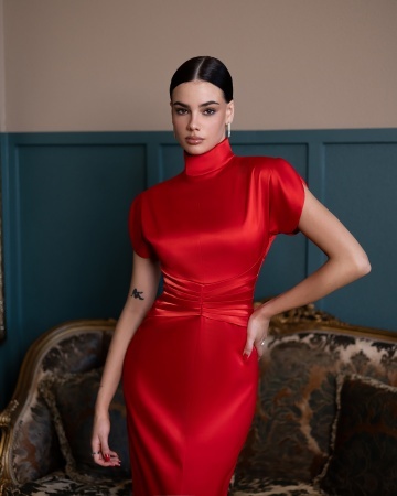 Rochie Christine - roșu - Img 3