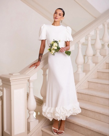 Rochie Cranberry - alb - Img 2
