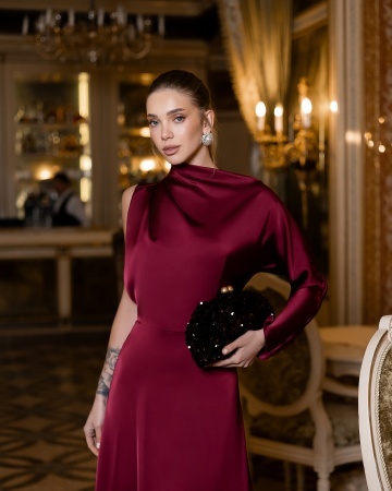 Rochie Eve - vișiniu - Img 2