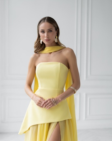 Rochie Blanc - galben - Img 3