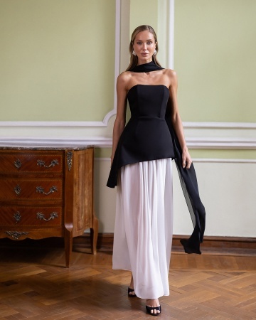 Rochie Blanc - alb / negru