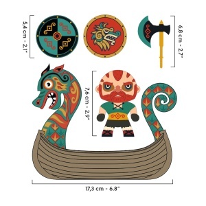 Djeco - Arty toys figurice - Varvarinski - Drak i Drakkar - Img 3