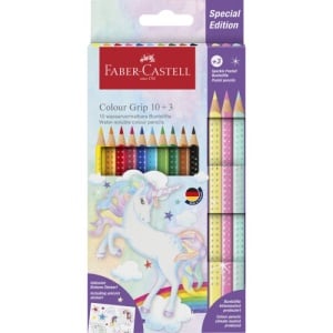 Faber Castell - Drvene Bojice Grip Unicorn + 3 Sparkle Pastel - Img 1