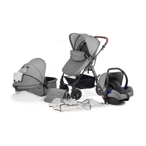 KINDERKRAFT MOOV CT KOLICA ZA BEBE SET 3U1 GREY - Img 2