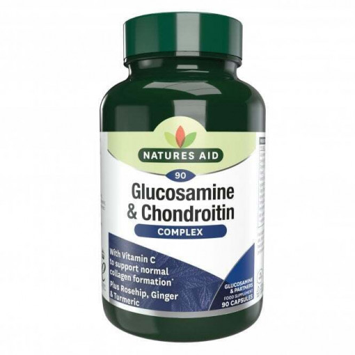 Глюкозамин и хондроитин комплекс (Glucosamine & Chondroitin Complex) 90 капсули, Natures Aid