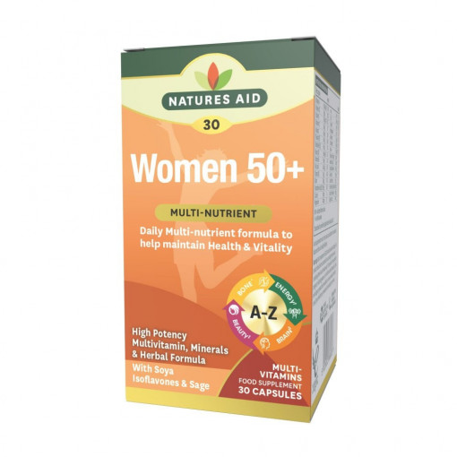 Комплекс за жени 50+ (Womens 50+ Multi-Vitamins & Minerals) 30 капсули, Natures Aid