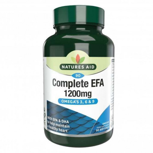 Омега 3-6-9 (Complete EFA Omega 3, 6 + 9) 1200мг 90 меки капсули