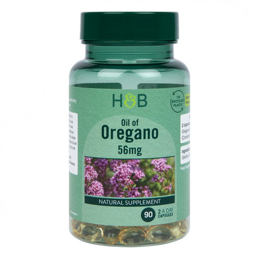 Mасло от риган (концентриран екстракт) (Oil of Oregano) 28мг 90 капсули, H&B