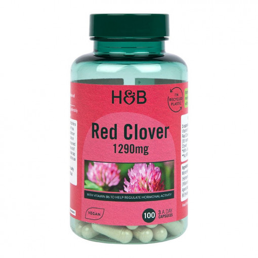 Червена детелина (Red Clover Blossoms) 430мг 100 капсули, H&B