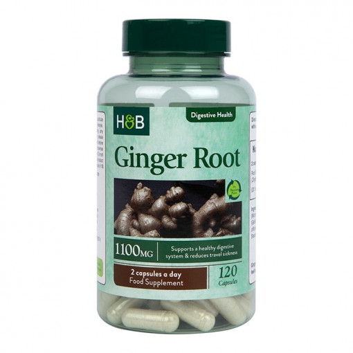 Kорен от джинджифил (Ginger Root) 550мг 120 капсули, H&B
