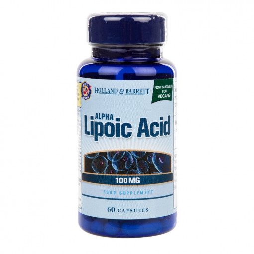 Алфа липоева киселина (Alpha Lipoic Acid) 100mg 60 капсули, H&B