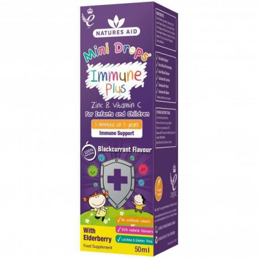 Имунна формула с черен бъз капки за деца (Mini Drops Immune Plus) 50мл