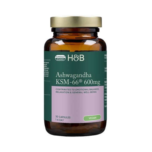 Ашваганда екстракт от корен (Ashwagandha KSM-66) 600mg 30 капсули, H&B