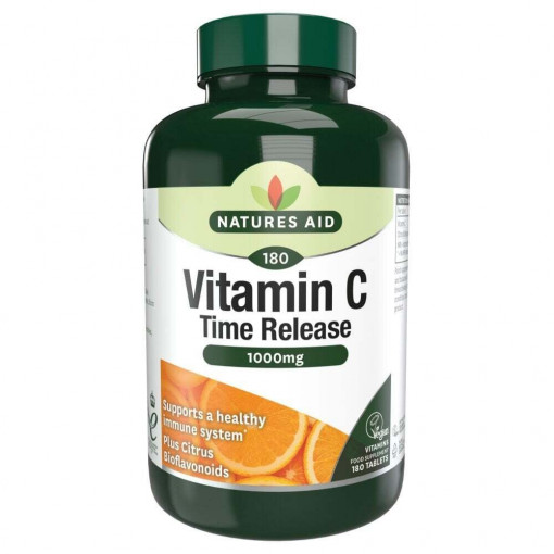 Витамин С с удължено освобождаване Vitamin C Time Release 1000mg 90 таблетки, Natures Aid