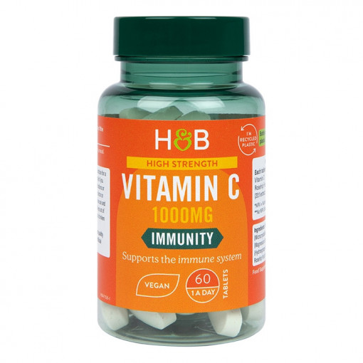 Витамин С с шипки (Vitamin C with Rose Hips) 1000мг 60 таблетки, H&B