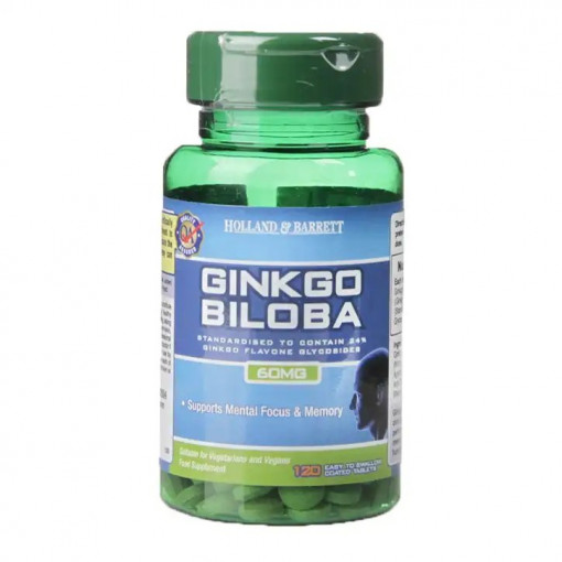 Гинко билоба (Ginkgo Biloba) 60мг 120 таблетки, H&B
