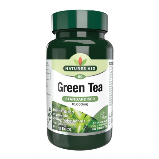 Зелен чай 10000mg 60 таблетки, Natures Aid