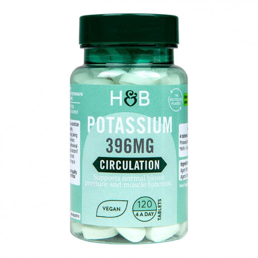 Калий (Potassium) 99 mg 120 таблетки, H&B