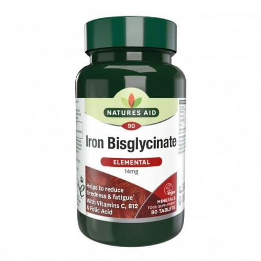 Нежно желязо формула (Iron Bisglycinate) 14mg 90 таблетки