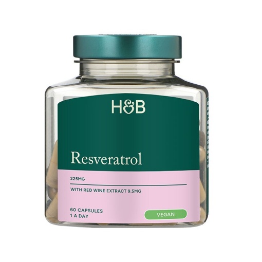 Ресвератрол (Resveratrol) 250мг с екстракт от червено вино 10мг 60 капсули, H&B