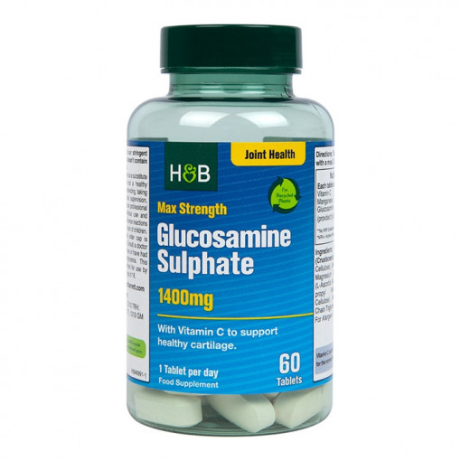 Глюкозамин Сулфат (Glucosamine Sulphate) 1400мг 60 таблетки, H&B