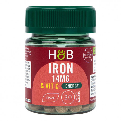Желязо и витамин C (Iron and Vitamin C) 30 таблетки, H&B