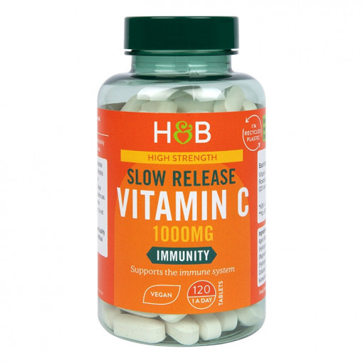 Витамин C с удължено освобождаване (Vitamin C Timed Release with Rose Hips) 1000мг 120 таблетки, H&B