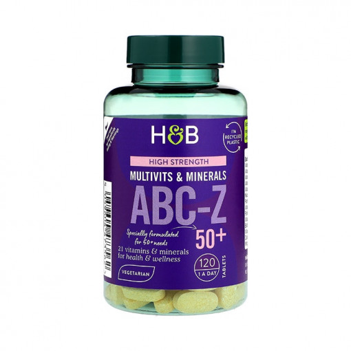Мултивитамини и минерали за възрастни ABC-Z 50+ 120 таблетки, H&B