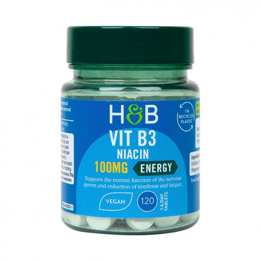Ниацин (Vitamin B3) 100mg 100 таблетки, H&B