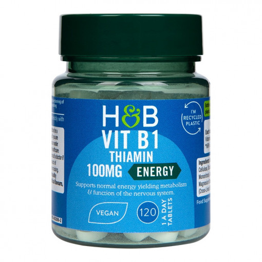 Витамин B1 (Vitamin B1) 100мг 100 таблетки, H&B