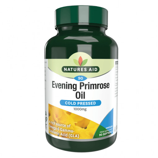 Масло от вечерна иглика (Evening Primrose Oil) 1000мг 180 меки капсули, Natures Aid