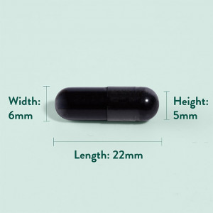 Активен въглен (Activated Charcoal) Holland & Barrett 1560мг 120 капсула размер
