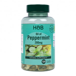 Концентрирано масло от мента (Oil of Peppermint) 200мг 120 капсули, H&B - Img 1