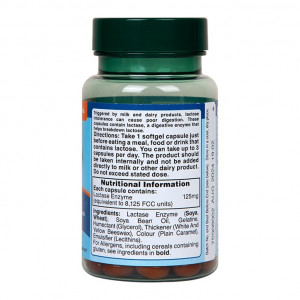 Лактаза ензими (Super Lactase Enzyme) 125мг 60 капсули, H&B - Img 5