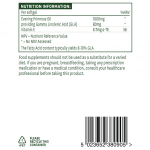 Масло от вечерна иглика (Evening Primrose Oil) 1000мг 180 меки капсули, Natures Aid - Img 4